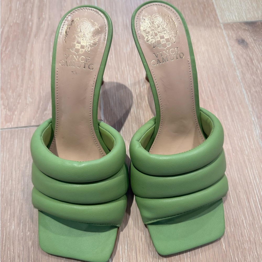 Vince Camuto Green Open-Toe Heels
